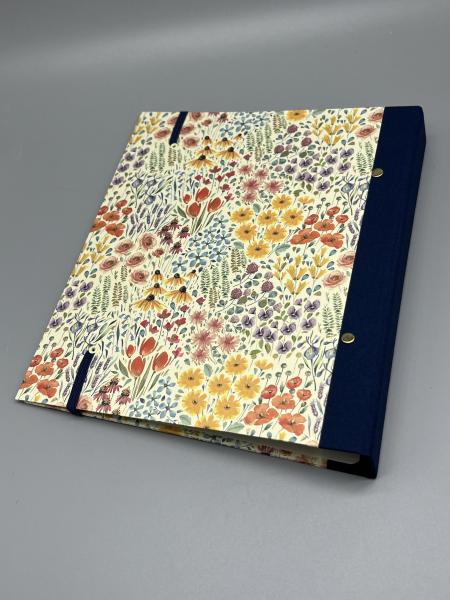 Ringbuch Planer A5 blau Blumen bunt  Rückseite